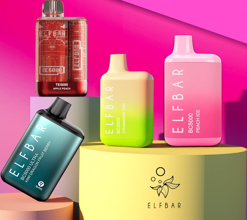 ELF BAR Disposable Vape POD come with smooth and sweet different flavors buy online on chillzoneusa bc5000, te5000, pod king XC5000