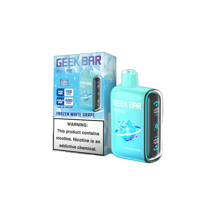 Geek Bar Pulse Disposable Vape 15000 Puffs Frozen White Grape 15k