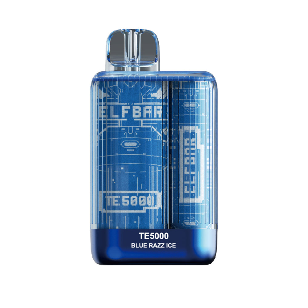 ELFBAR TE5000 Disposable Pod Device 650mAh Rechargeable blue razz ice