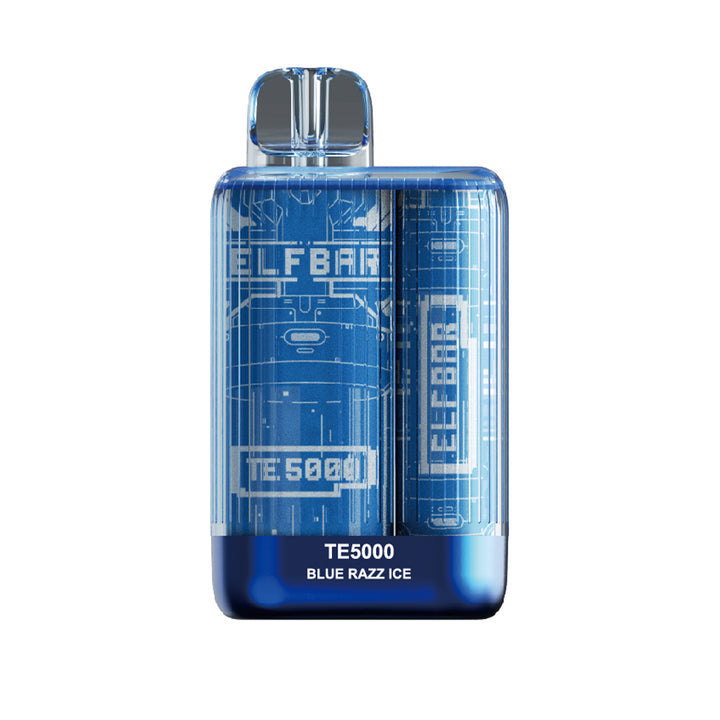 ELFBAR TE5000 Disposable Pod Device 650mAh Rechargeable blue razz ice