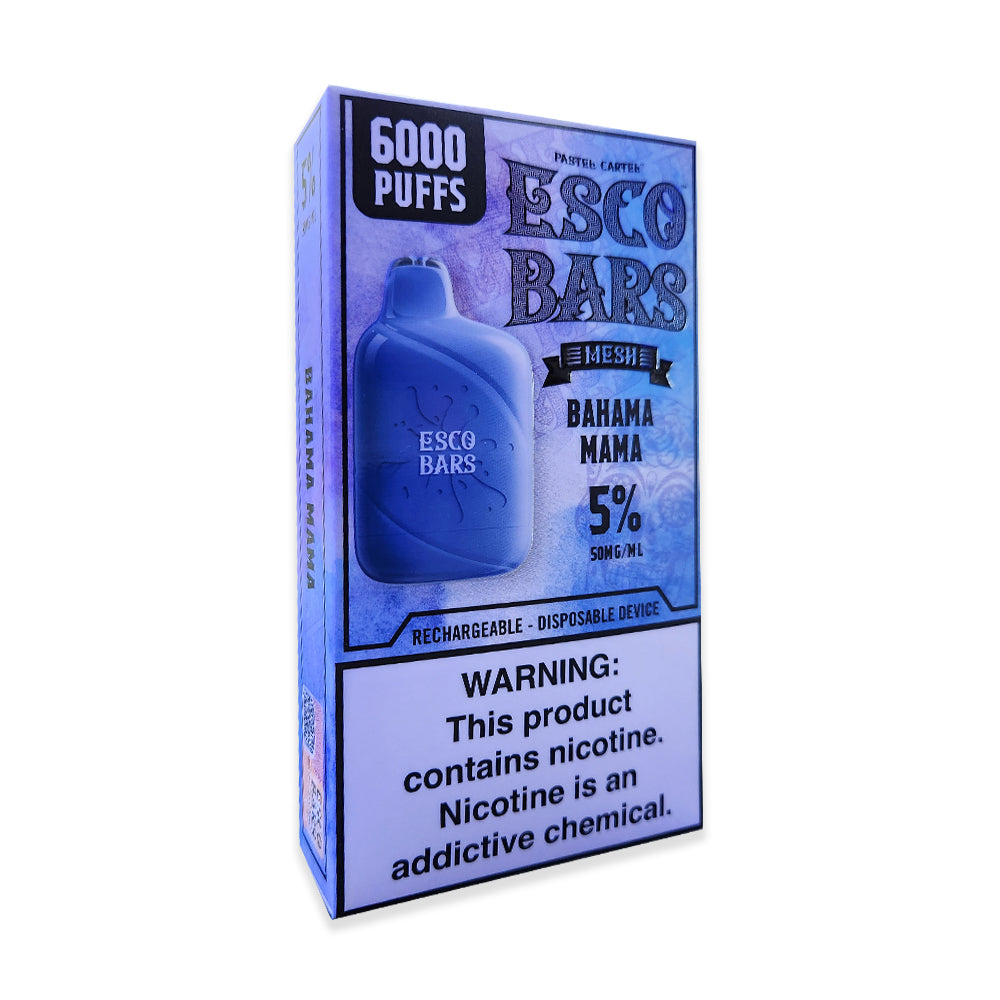 Esco Bars Mesh Pastel Cartel 6000 Rechargeable Disposable 50mg - BAHAMA MAMA 5% nic