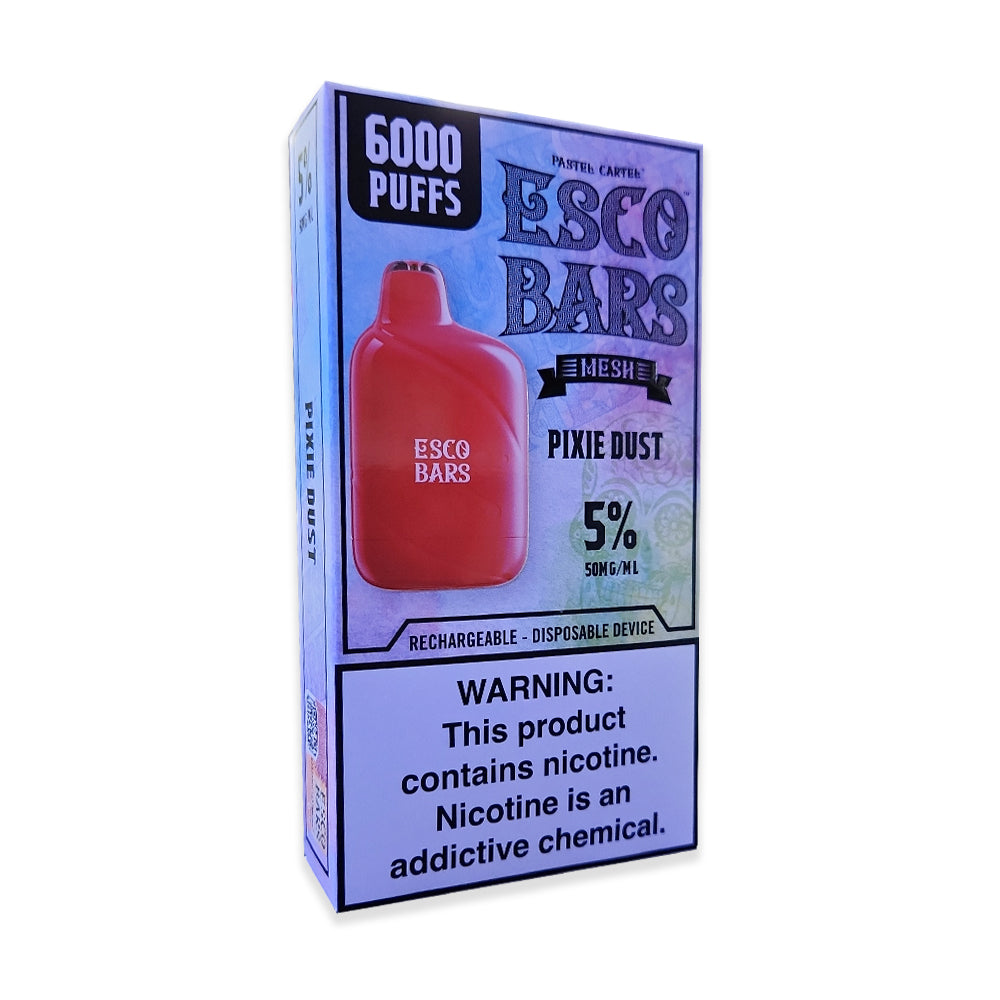 cartel disposable vape Esco Bars Mesh Pastel Cartel 6000 Rechargeable Disposable 50mg
