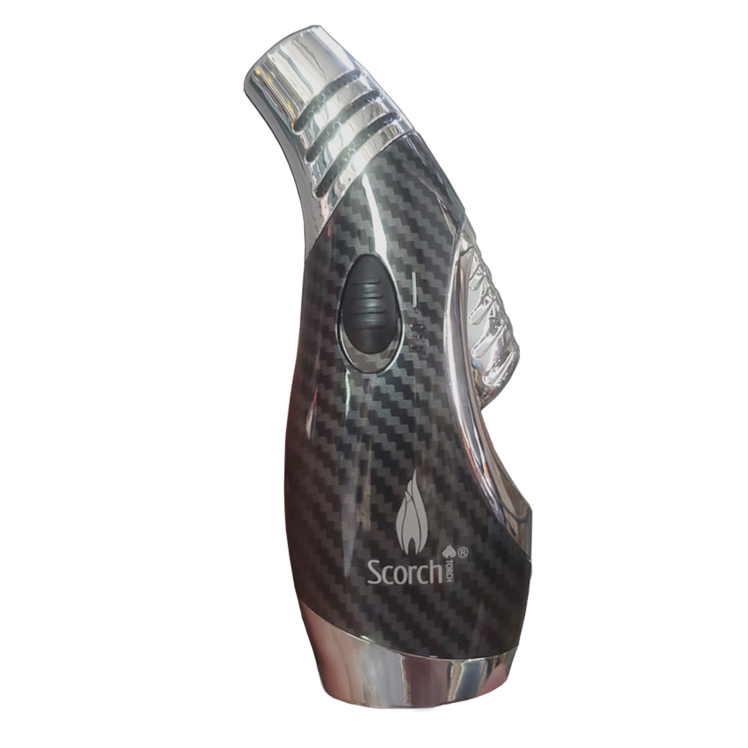 Scorch Torch Lighter Butane Single Flame Gray And Black