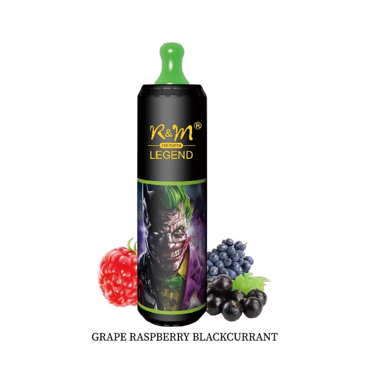 R AND M Legend 10k puffs 10000 disposable vapes e cigarete black raspberry blackcurrant vapes, disposable vapes, vap, puff bar, escobar, elf bar, near me, vape in usa, 5000, 9000, 10000, vap, e cigarette