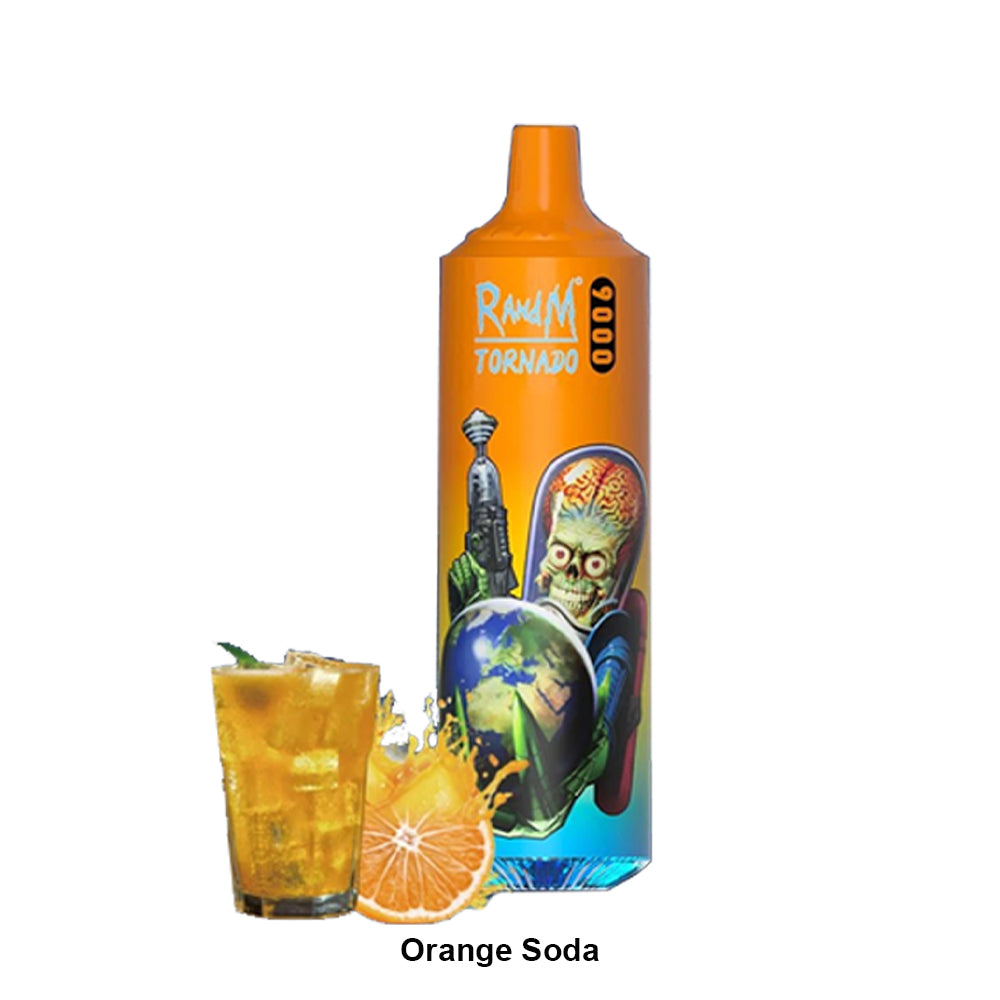R&M Tornado 9000 Puff Disposable 18ml - ORANGE SODA chillzoneusa R&M Tornado 9000 Puff Disposable 18ml - ORANGE SODA chillzoneusa