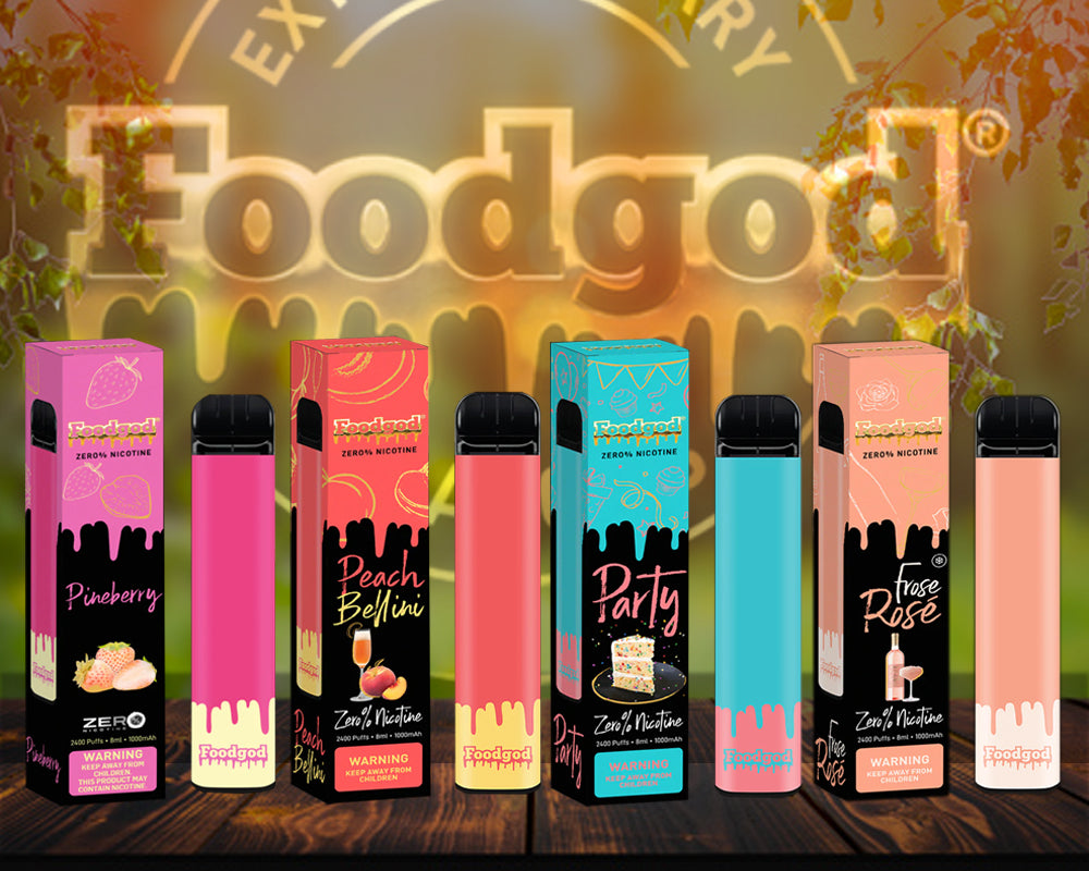 foodgod zero %nicotine 2400 puffs 8ml