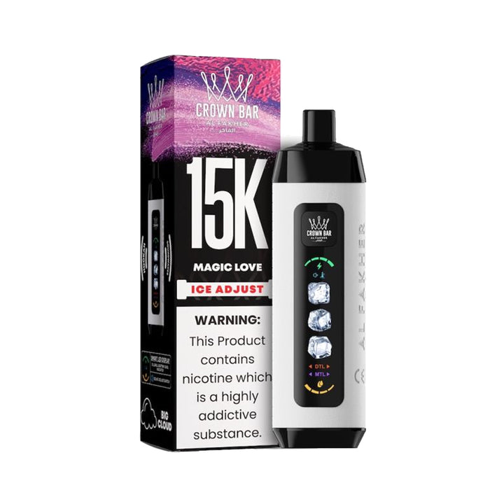 Al Fakher Crown Bar 15000 Ice Adjust Disposable Vape in USA magic love