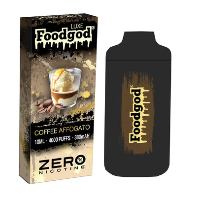 Foodgod Zero LUXE 10ml 4000 puffs disposable vapes 0 % nicotine 380mah best Coffee Affogato
