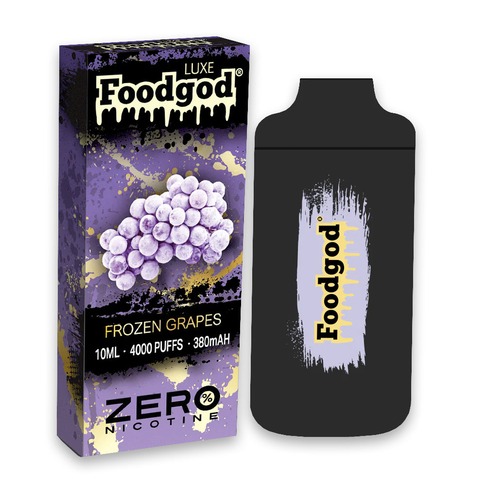  Foodgod Zero LUXE Frozen Grapes 10ml 4000 puffs disposable vapes 0 % nicotine 380mah best in usa smoke shop