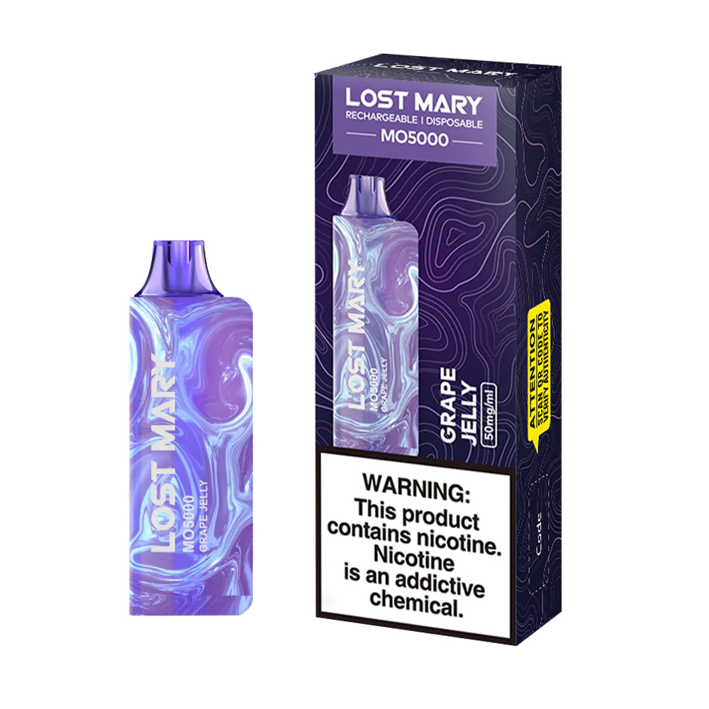 Lost Mary MO5000 Disposable Vapes Grape Jelly rechargeable disposable vapes elf bar