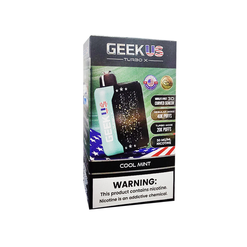 Geekus bar vape disposable 40k puffs geekbar pulse turbo x cool mint