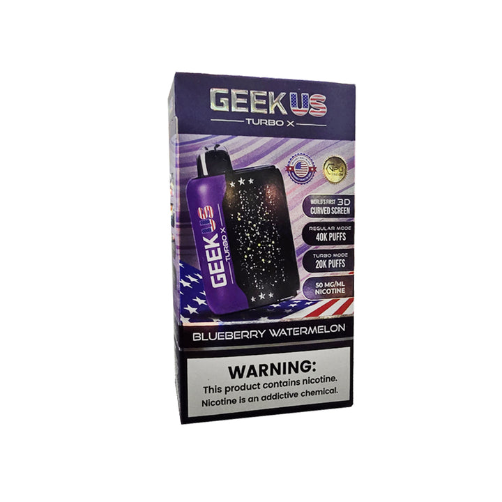 Geekus bar vape disposable 40k puffs geekbar pulse turbo x  blueberry watermelon