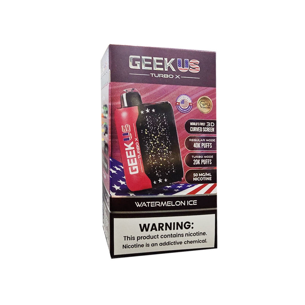 Geekus bar vape disposable 40k puffs geekbar pulse turbo x watermelon ice