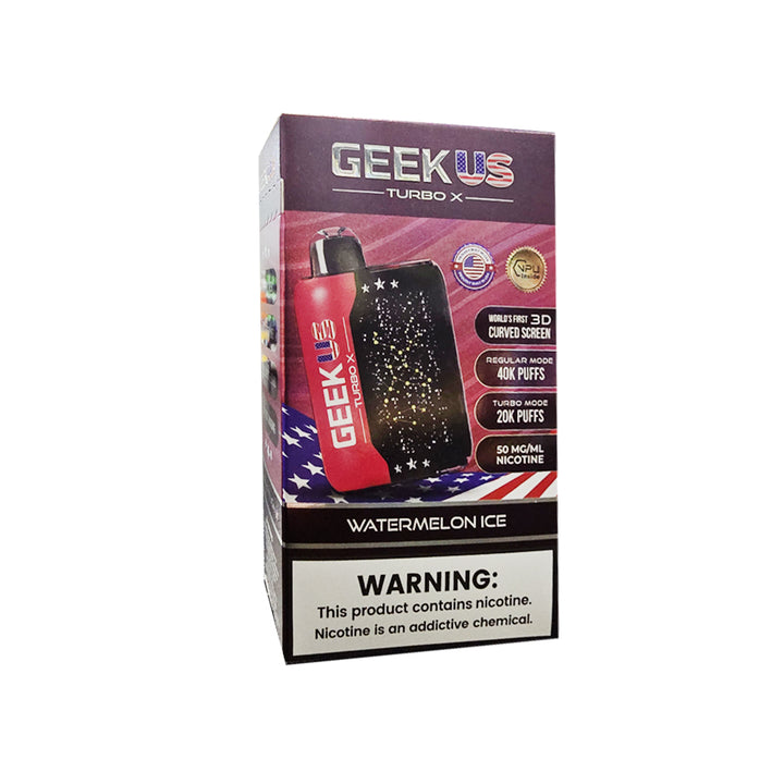 Geekus bar vape disposable 40k puffs geekbar pulse turbo x watermelon ice
