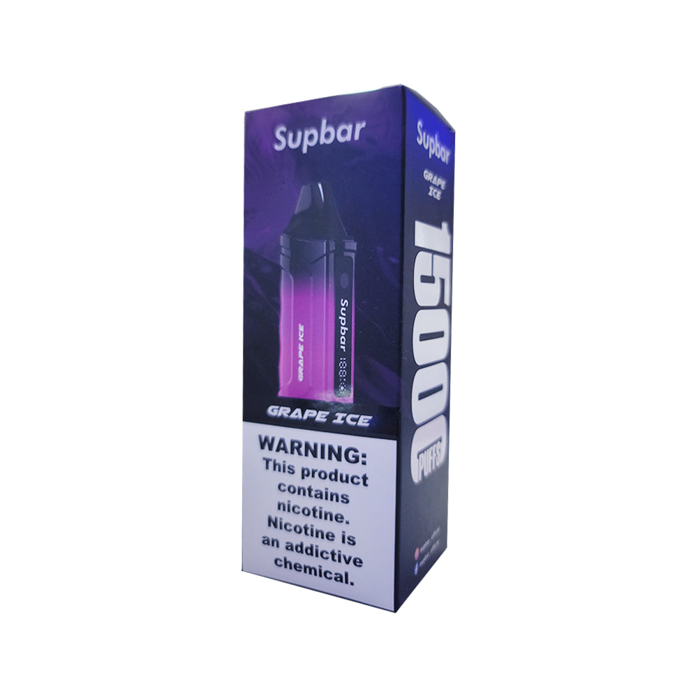 Supbar 15000 puffs Disposable Vape 650mAh Type-C Dual Mesh Coil puff 15k Prefilled Pod Flavors vape pen puffbars E Cigarette grape ice