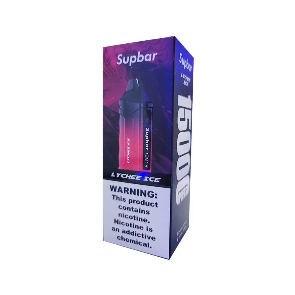 Supbar 15000 puffs Disposable Vape 650mAh Type-C Dual Mesh Coil puff 15k Prefilled Pod Flavors vape pen puffbars E Cigarette lychee ice