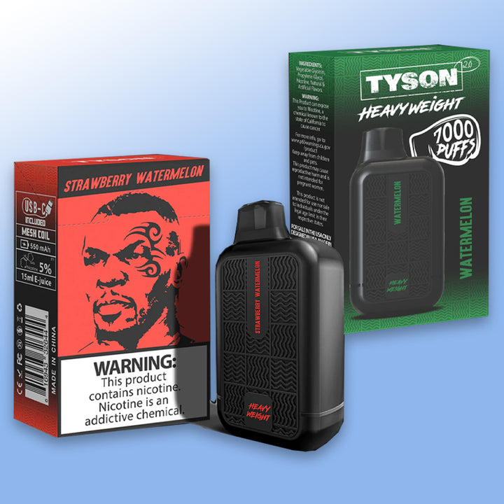 TYSON 2.0 HEAVY WEIGHT BEST RECHARGEABLE DISPOSABLE VAPE 7000 PUFFS