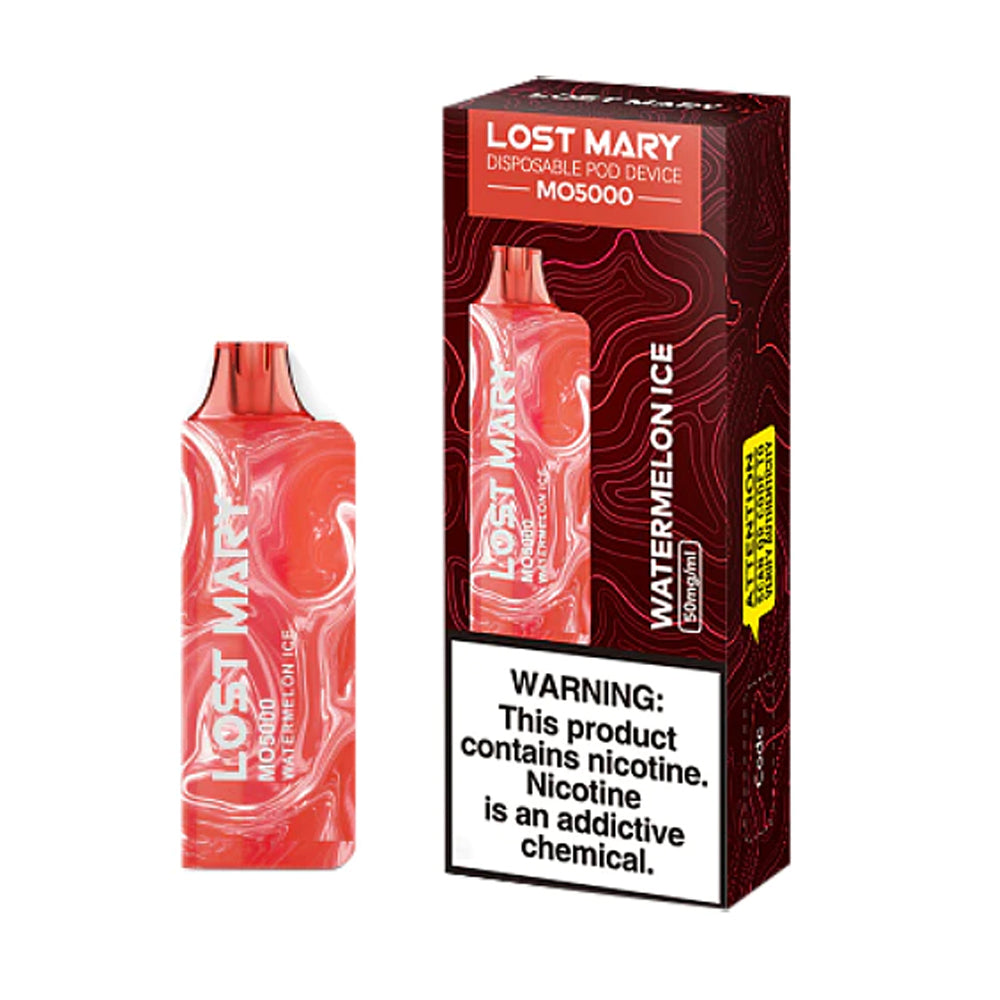 WATERMELON ICE lost MARY MO5000 puffs rechargeable disposable vapes elf bar