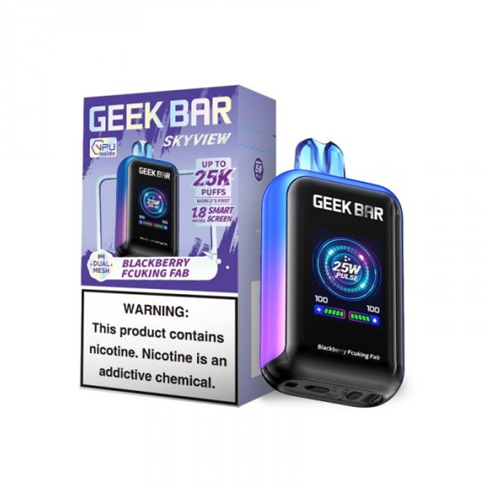 Geek Bar Skyview 25K Puffs Disposable Vape Black berry fucking FAb