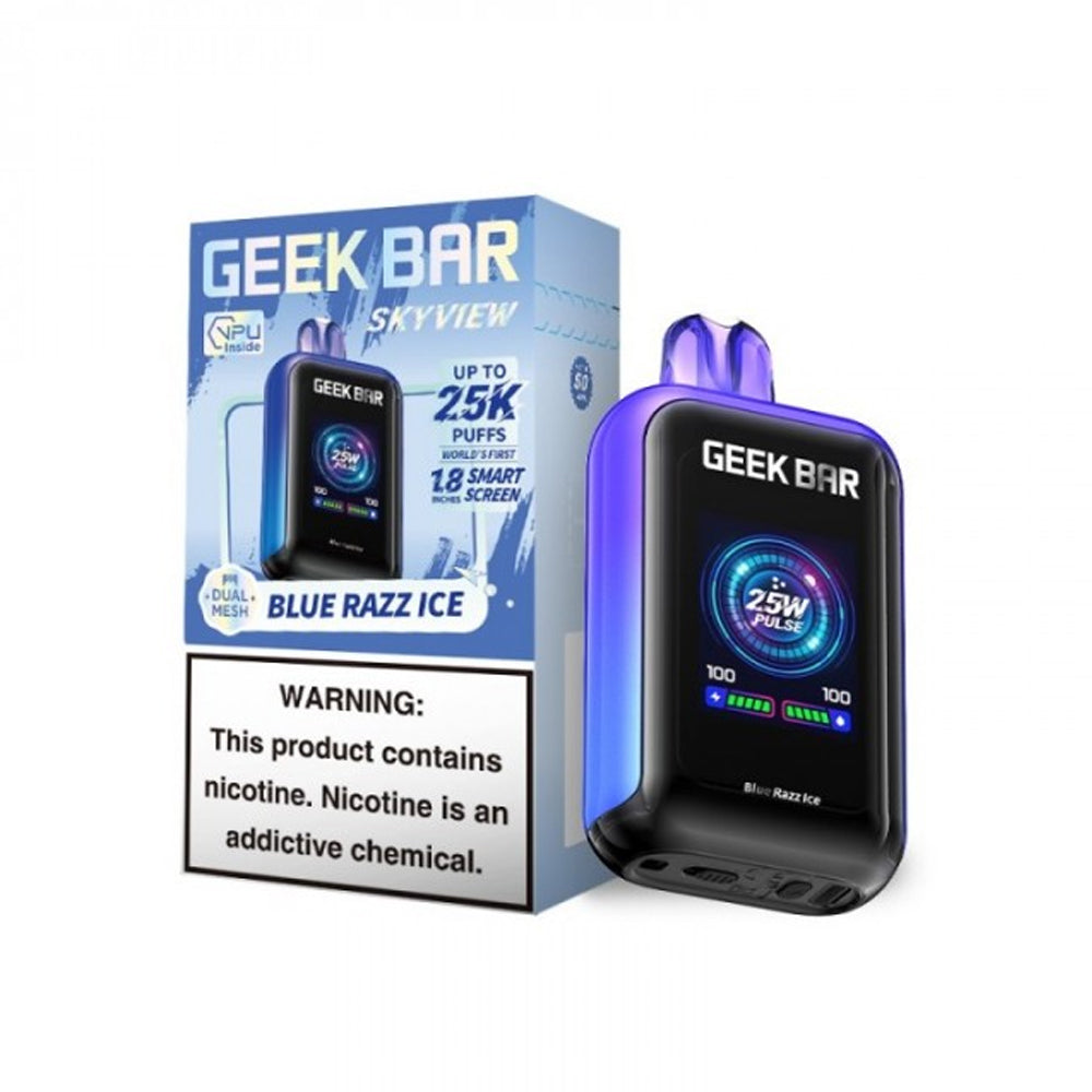 Geek Bar Skyview 25K Puffs Disposable Vape 25000 blue razz ice