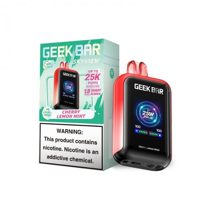 Geek Bar Skyview 25K Puffs Disposable Vape 25000 Cherry lemon