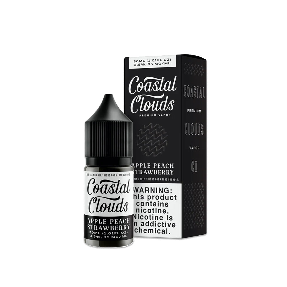 coastal clouds premium vapor falvors nicotin 30ml 35mg ml Apple peach strawberry