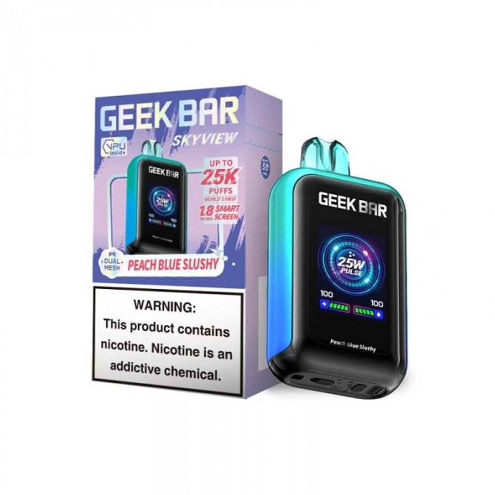 Geek Bar Skyview 25K Puffs Disposable Vape peach blue slushy