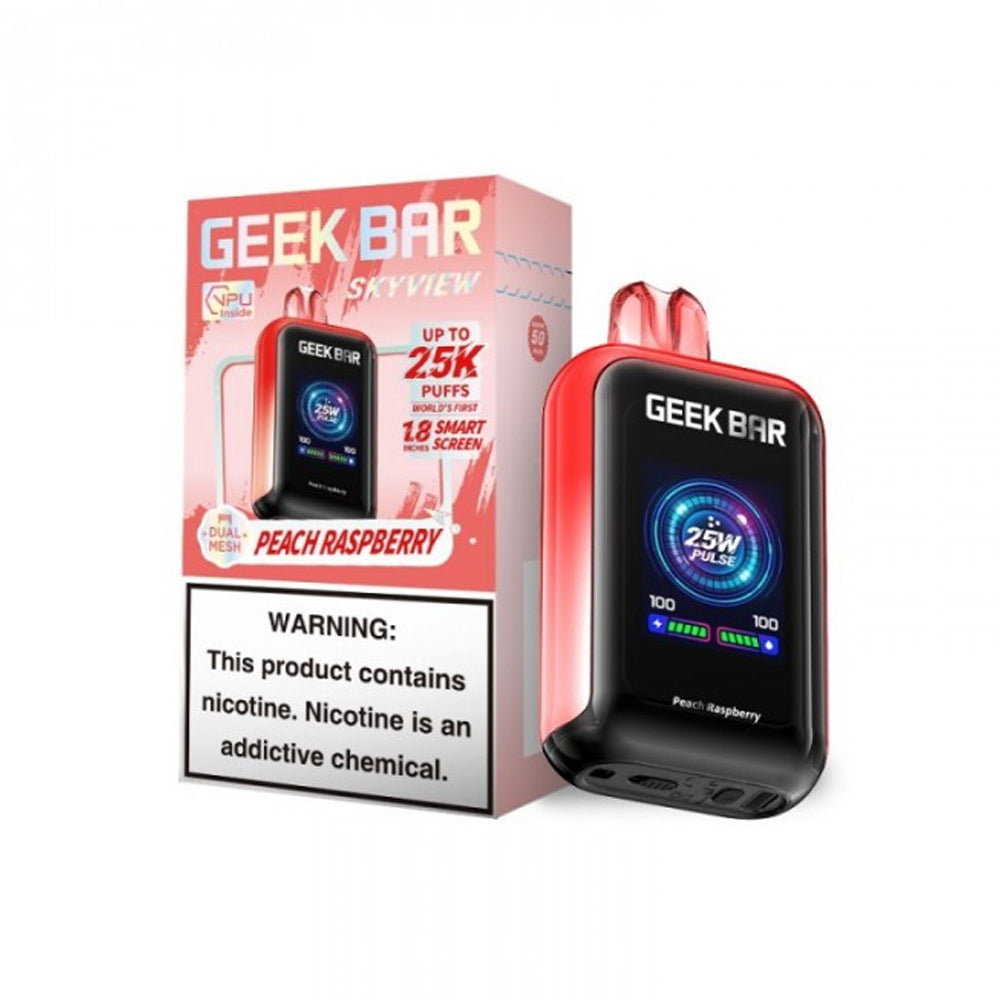 Geek Bar Skyview 25K Puffs Disposable Vape 25000 peach raspberry 