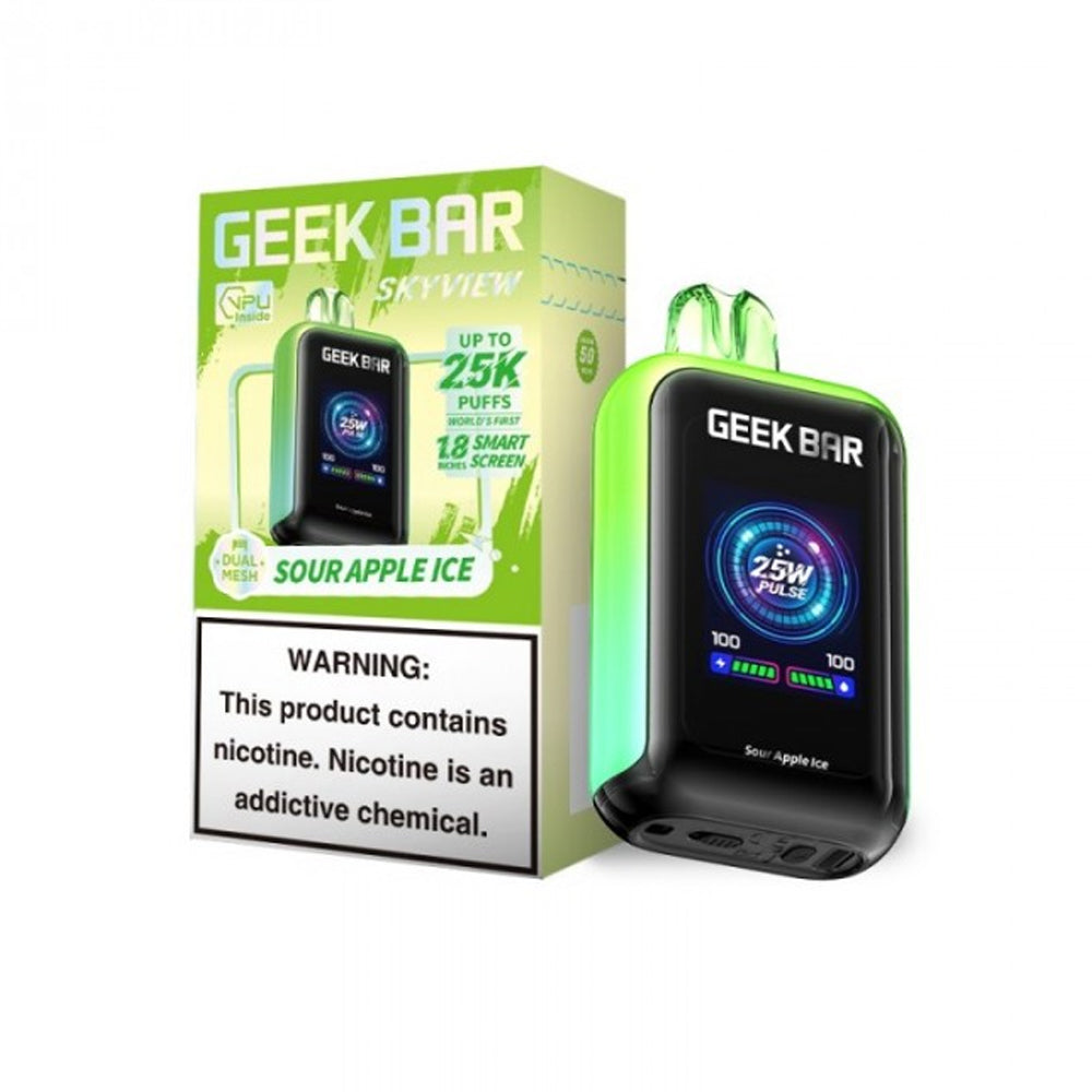 Geek Bar Skyview 25K Puffs Disposable Vape 25000 Sour apple ice