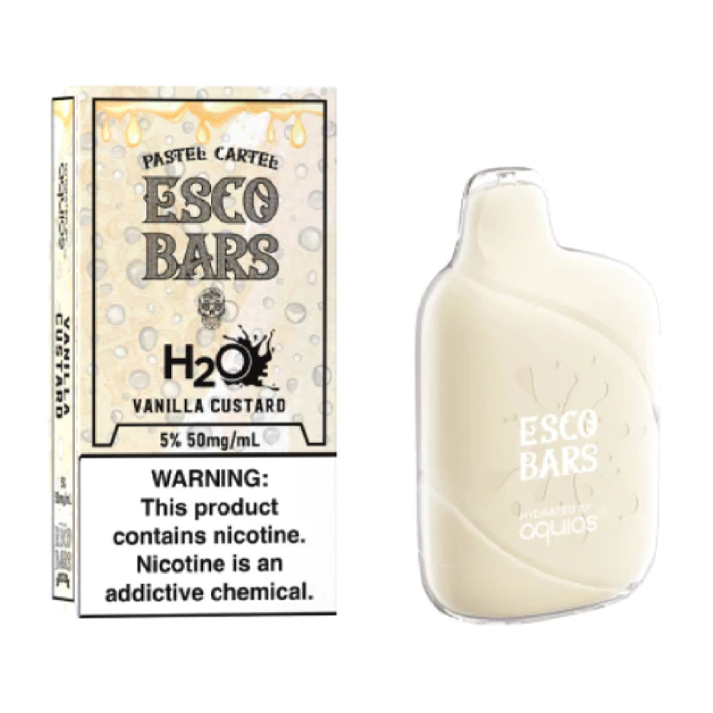 Esco Bar Aquios H2O 6000 Puff Disposable - VANILLA CUSTARD