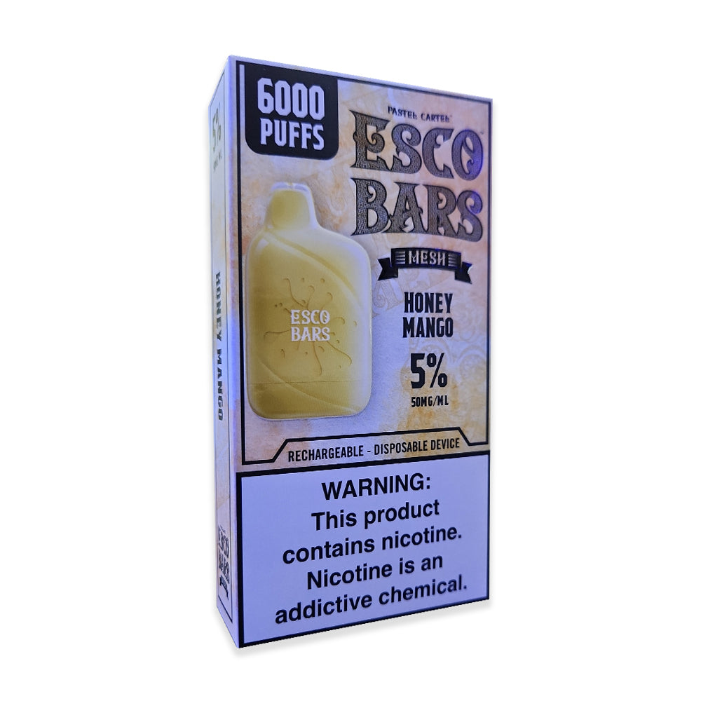 Esco Bars Mesh Pastel Cartel 6000 Rechargeable Disposable 50mg - HONEY MANGO