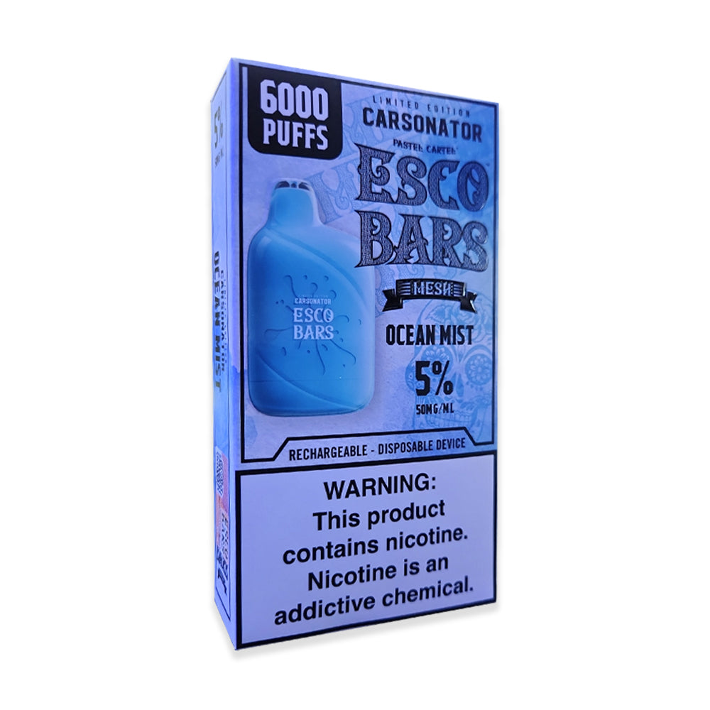 Esco Bars Mesh Pastel Cartel 6000 Rechargeable Disposable 50mg - OCEAN MIST