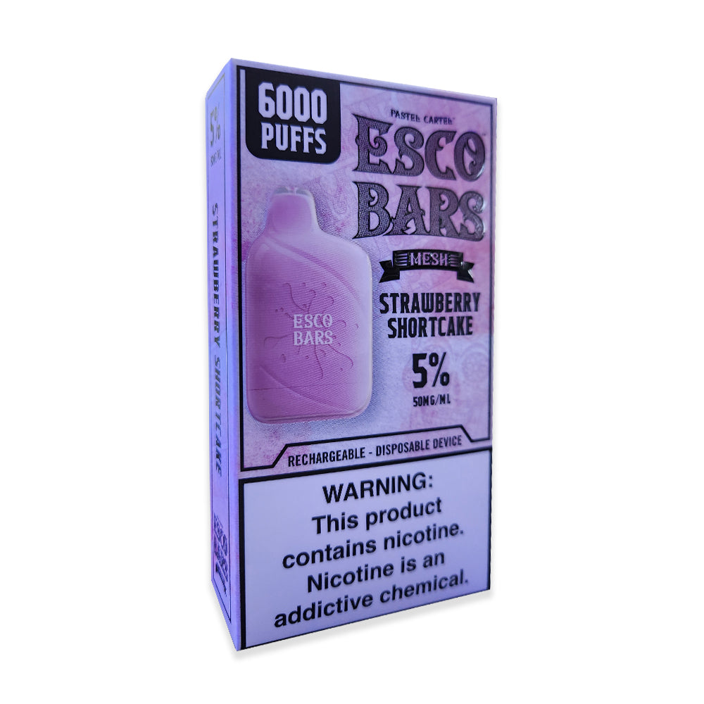 Esco Bars Mesh Pastel Cartel 6000 Rechargeable Disposable 50mg STRAW