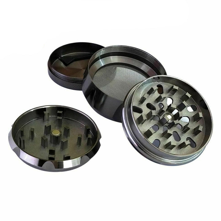 Metal Herb Spice Mills 4 Layers Zinc Alloy Tobacco Grinder Spice Graters Cursher Drum Shape Gunmetal