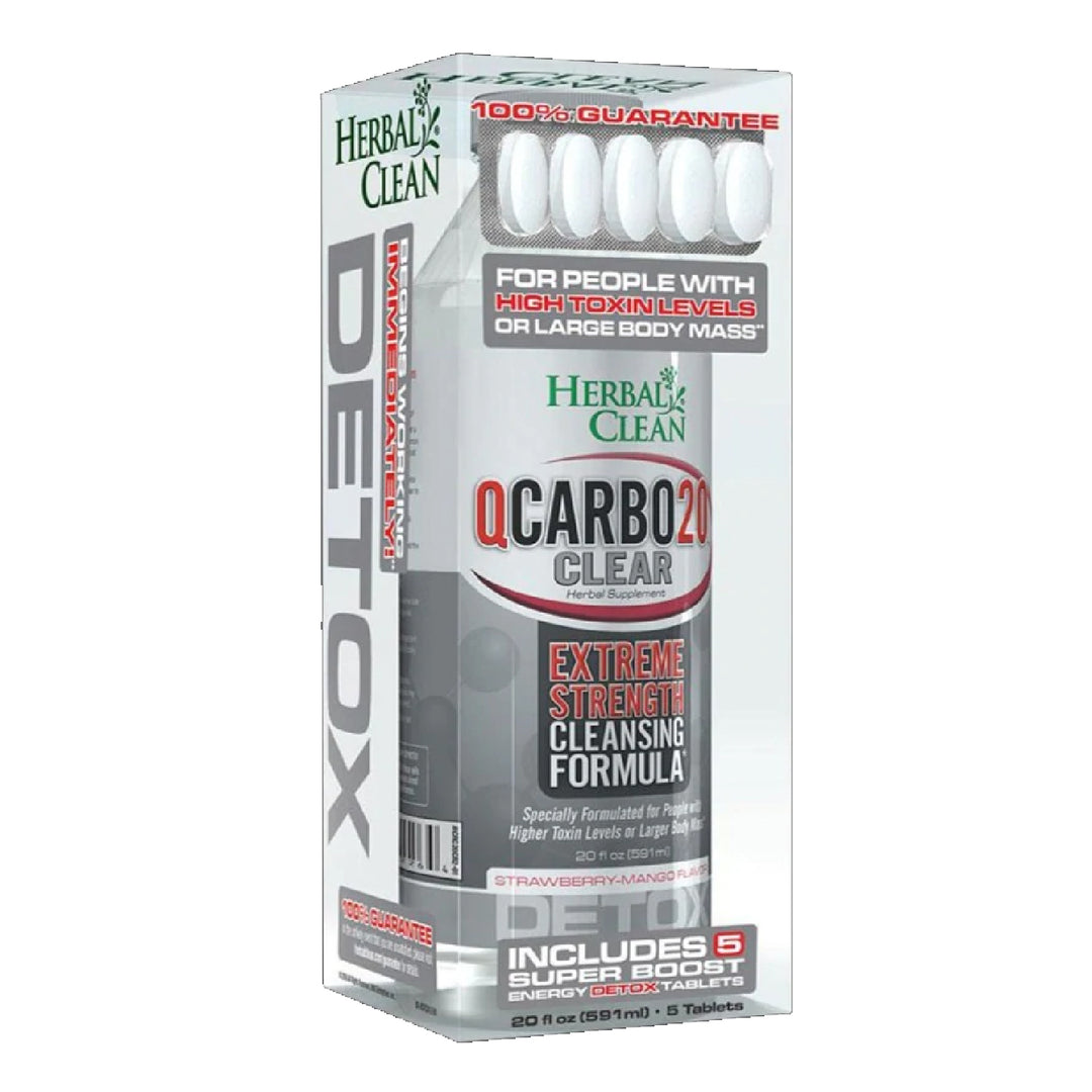 QCarbo20 Herbal Clean Clear Same Day Detox Drink 20oz 591ml