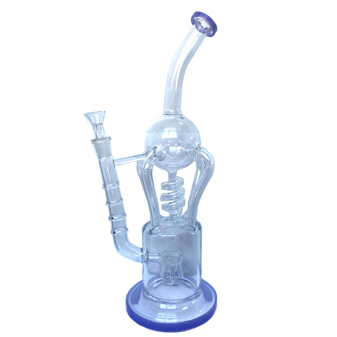 Glass Bong Recycler Quad Intake Jellyfish Perc Water Pipe