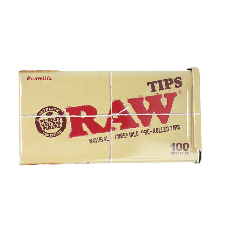 Raw Natural Unrefined Pre-Rolled Tips Tin Pack