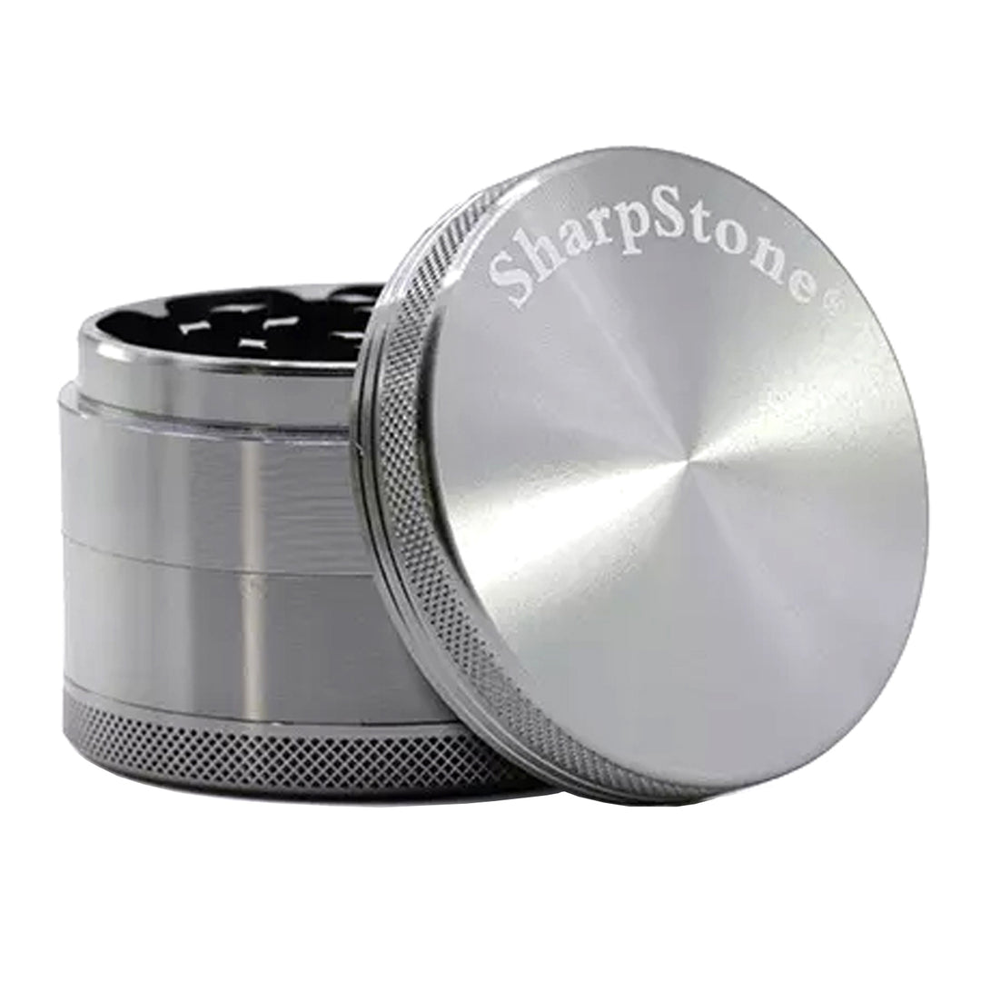 Sharpstone 4 Piece Grinders Solid Top Silver