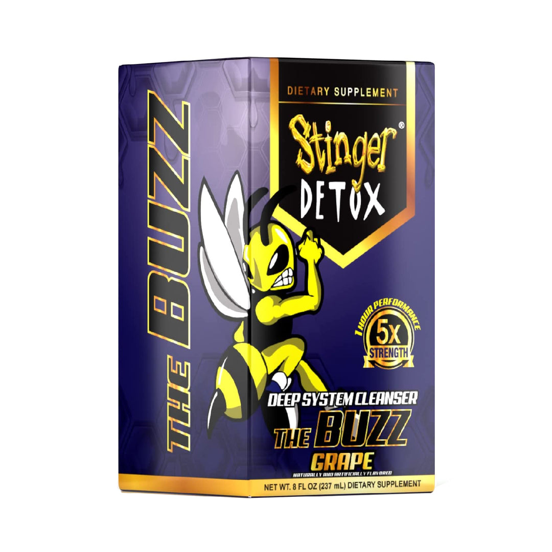 Stinger Detox Buzz 5X Extra Strength Drink Grape Deep system cleaner The buzz Grape