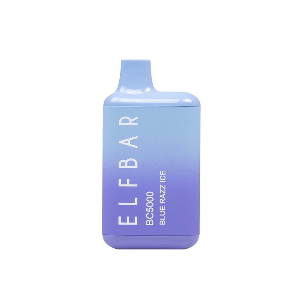 ElfBar Nicotine Free zero bc 5000 puffs disposable best vape rechargeable near me blue razz ice