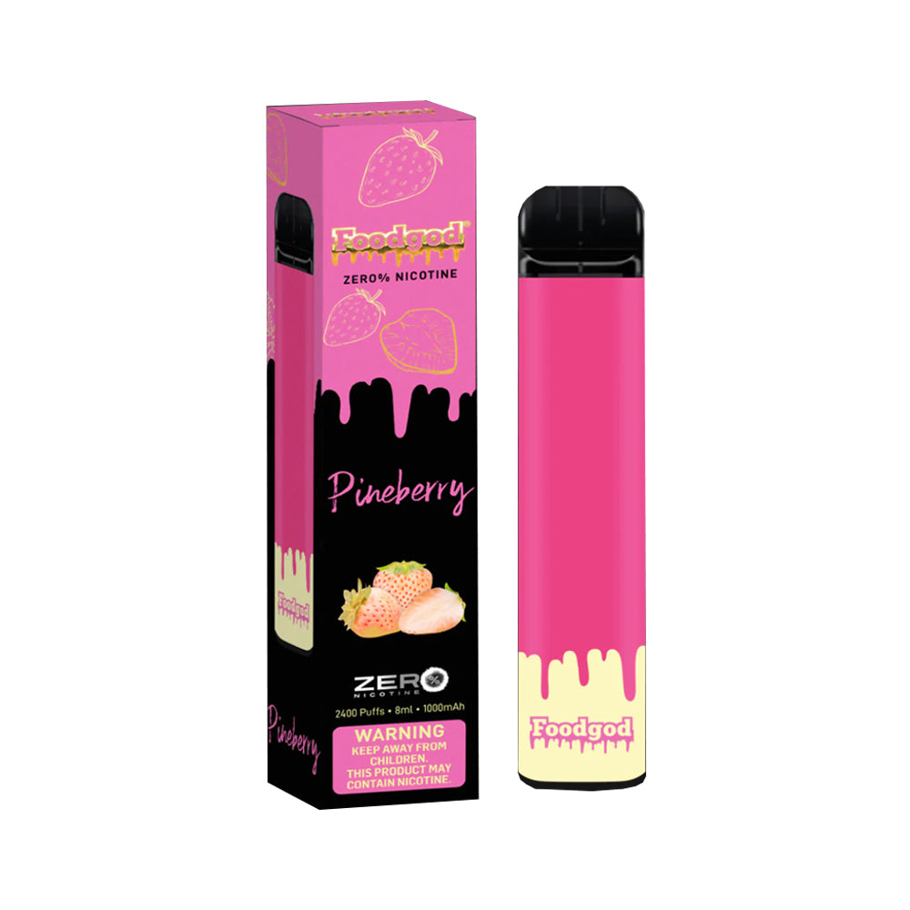 foodgod zero pineberry 0% nicotine 2400 puffs 8ml