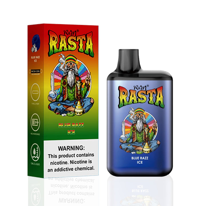 randm rasta blue razz ice disposable 5500 puffs