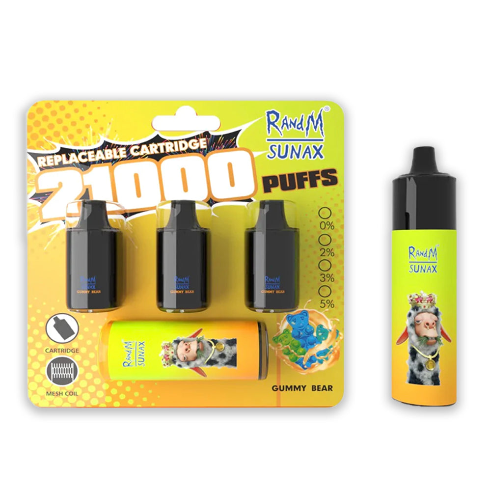 RANDM Sunax 21000 Puffs Disposable Vape Pod gummy bear