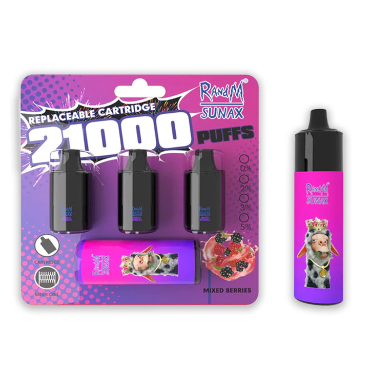 RANDM Sunax 21000 Puffs Disposable Vape Pod mixed berries