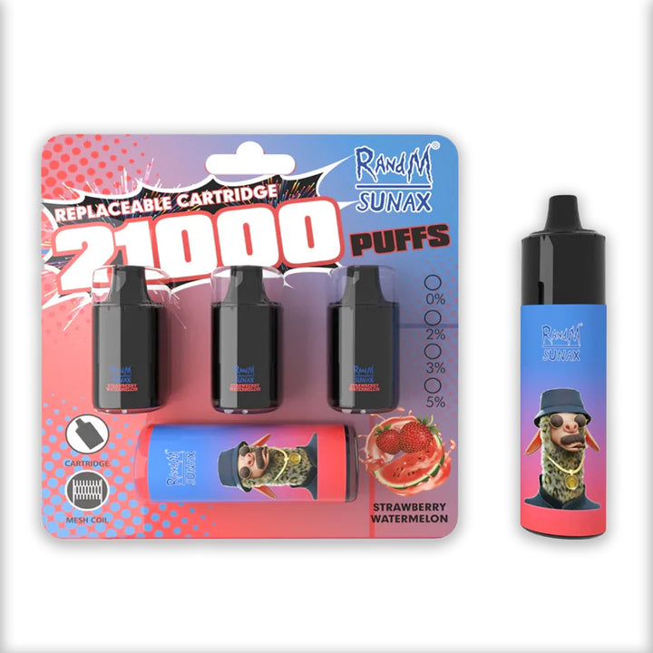 RANDM Sunax 21000 Puffs Disposable Vape Pod strawberry watermelon