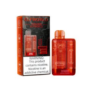 ELFWORLD DE6000 Disposable Vape Pod Device Rechargeable - APPLE PEACH