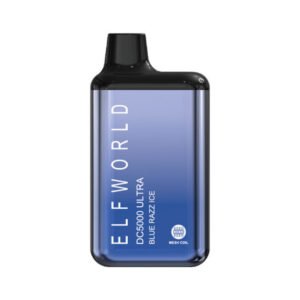 ELFWORLD DC5000 Ultra Disposable Vape Pod Device Rechargeable - BLUE RAZZ ICE