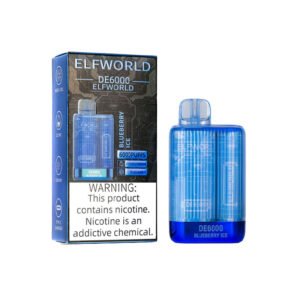 ELFWORLD DE6000 Disposable Vape Pod Device Rechargeable - BLUEBERRY ICE