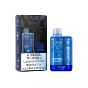 ELFWORLD DE6000 Disposable Vape Pod Device Rechargeable - GRAPE