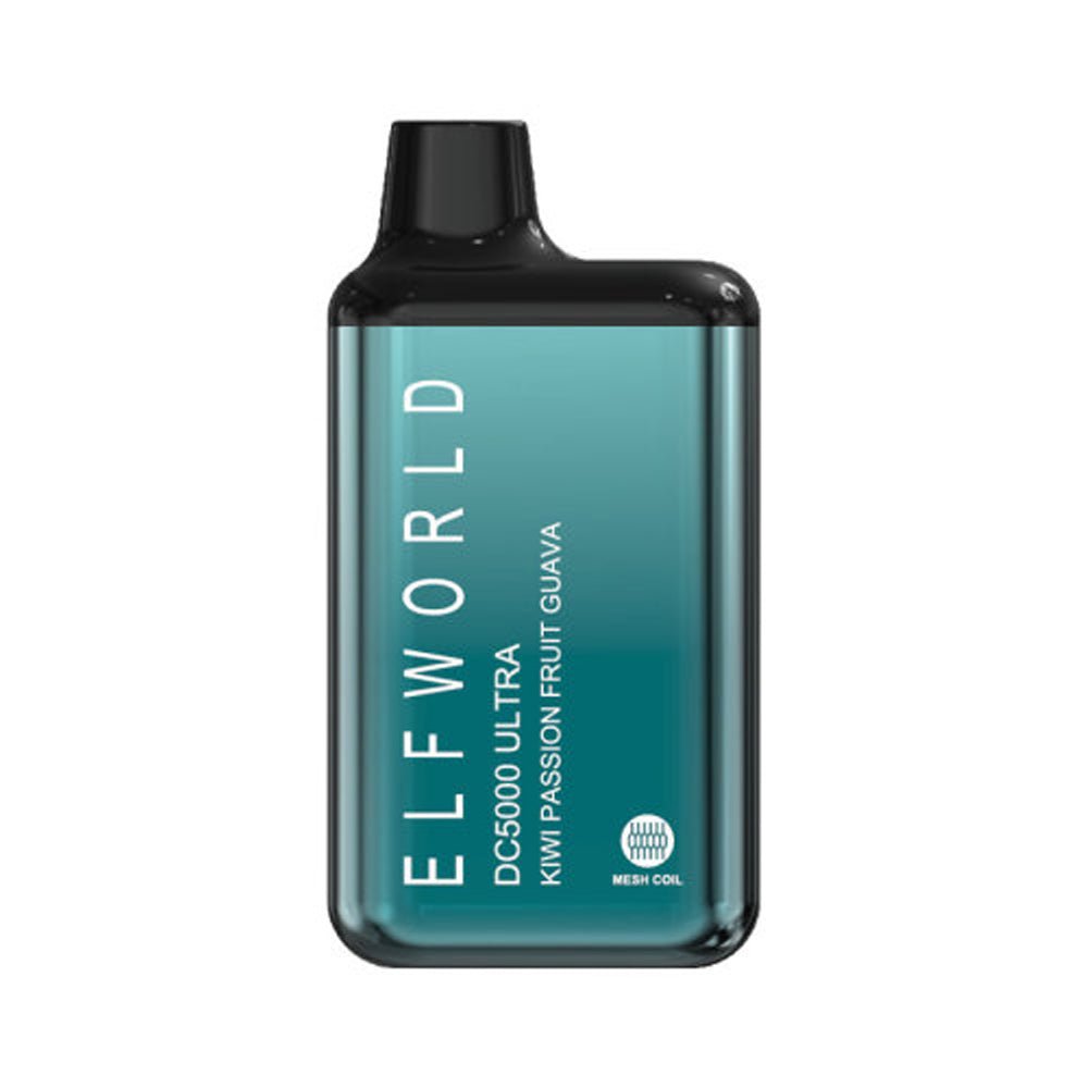 ELFWORLD DC5000 Ultra Disposable Vape Pod Device Rechargeable - KIWI PASSION FRUIT GUAVA